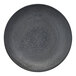 A black matte porcelain coupe plate.