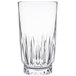 A clear 16 oz. cooler glass with a textured, faceted design near the base.