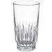 A clear 16 oz. cooler glass with a textured, faceted design near the base.