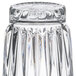A clear, faceted 16 oz. cooler glass turned upside down.