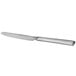 A stainless steel extra heavy weight dinner knife with a satin finish.