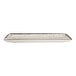 A rectangular white melamine tray with a speckled design and slightly raised edges.