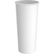 A plain white 24 oz. single wall poly paper hot cup.