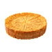 A pre-cut limoncello ricotta cheesecake with a crumbly topping.