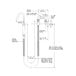 A diagram of a T&S wall mounted pot and kettle filler faucet with vacuum breaker and hose.