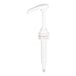 A white Monin syrup pump designed for dispensing 0.25 oz. servings from 750 mL bottles.