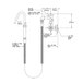 A diagram of a T&S wall mount pot and kettle filler faucet with a hose.