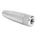 A stainless steel cold foam tip attachment with a knurled grip and threaded end.