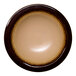A round brown porcelain coupe deep plate.