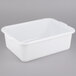 A Tablecraft white plastic freezer safe drain box.