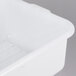 A white Tablecraft plastic freezer safe drain box.