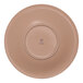 A brown round wide rim porcelain flat plate.