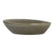 A small, round, gray porcelain oil dish.