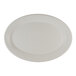 An oval-shaped, off-white porcelain platter.