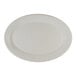 An oval-shaped, off-white porcelain platter.