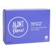 A box of Aunt Flow regular absorbency menstrual pads with wings.