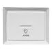 A rectangular ivory porcelain coupe platter with the Ariane logo on the bottom.
