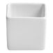 A small ivory square porcelain bowl.