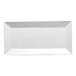 A rectangular ivory porcelain coupe platter.