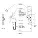 A T&S bed pan washer faucet with wall hook and vacuum breaker.