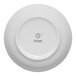 A small ivory round porcelain coupe bowl shown upside down with the Ariane brand logo on the bottom.