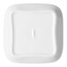 A small square ivory porcelain plate.