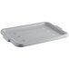 A gray polyethylene lid designed to fit a 20" x 15" bus tub.