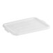 A white polyethylene lid designed to fit a 20 inch by 15 inch bus tub.