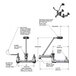 A diagram of a T&amp;S wall mount service sink faucet with its parts.
