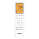 A white Pioneer remote control for a wall-mounted ductless mini split AC and heat pump system with a digital display.
