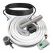 A ductless mini split AC and heat pump installation kit with insulated copper tubing, wiring, and accessories.
