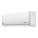 A white wall-mounted ductless mini split air conditioner and heat pump system.