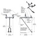 A diagram of a T&S wall mount service sink faucet with parts.