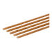 A set of natural agave unwrapped stirrer straws.