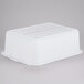 A white plastic Tablecraft drain box with a lid.