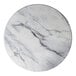 A round outdoor table top with a black faux marble design and eased edge, measuring 42 inches in diameter.