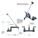 A diagram of a T&S wall mount service sink faucet with built in stops and eterna cartridges.