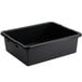 A Tablecraft black polyethylene plastic bus tub.
