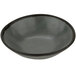 A speckled gray melamine salad bowl with a matte finish.