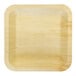 A square birch wood plate with rounded corners.
