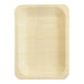 A rectangular birch wood plate with rounded corners.