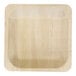A square plate made from alpine birch wood.