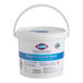A container of Clorox Healthcare Bleach Germicidal Wipes with a handle.