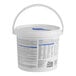 A white plastic tub with a handle containing Clorox Healthcare bleach germicidal wipes.