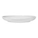 A white porcelain coupe bowl with a wide, shallow design.