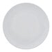 A plain white round porcelain coupe plate.