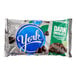 A bag of YORK Dark Chocolate and Peppermint flavored baking chips.