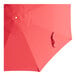 A round poppy red umbrella canopy designed for steel push lift umbrellas.