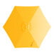 A round sunflower yellow umbrella canopy designed for 9-foot aluminum push lift umbrellas.