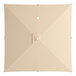 A square sand-colored umbrella canopy designed for 10-foot cantilever umbrellas.